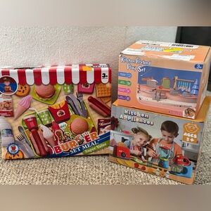NWT 3 Sets of Kitchen Pretend Play Set for Kids 3+